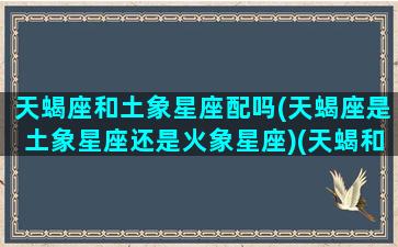 天蝎座和土象星座配吗(天蝎座是土象星座还是火象星座)(天蝎和土象星座 混在一起)